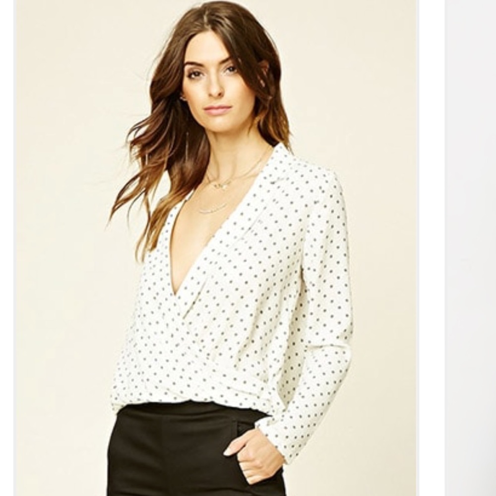 Surplice Print Blouse